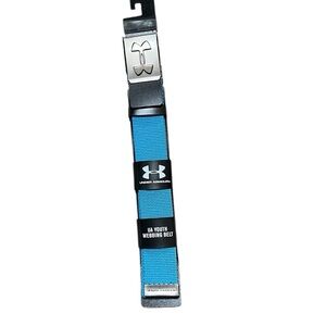 Under Armour Teal With Silver Toned Hardware Belt Adjustable Sizing Up To 34
